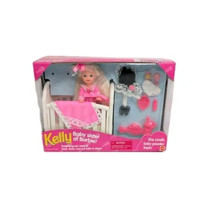 Playset Vintage 1994 Mattel Kelly New Baby Sister of Barbie #12499 - NUOVO! - Foto 1 di 6