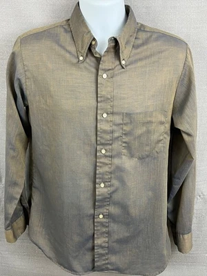 Vintage JCPenney Towncraft Plus Unique Iridescent Long Sleeve Collared Button Up - Image 1 of 4