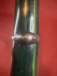 Anillo Tooled Nativo del Suroeste 925 Plata de Ley Vintage Talla 6.75 - Imagen 1 de 9