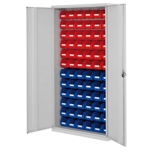 Magazinschrank / Sichtlagerkästenschrank / 72 Kästen Gr. 6 / 1.950x1.000x410 mm - Bild 1 von 1