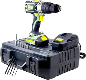 Set Trapano Avvitatore a Percussione 20V Con 13 Accessori - 2 Velocità, Batteria - Foto 1 di 12