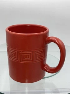 Frank Lloyd Wright Collection HF Coors Whirling Arrows Orange Coffee Mug - Picture 1 of 6