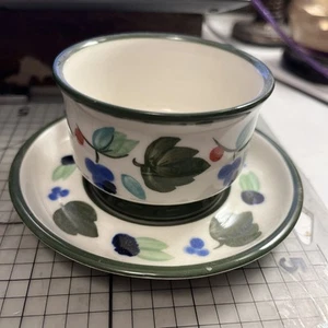 Arabia Samba blau flache Tasse KAJ FRANCK & ULLA PROCOPÉ Finnland Teetasse Untertasse Set - Bild 1 von 6