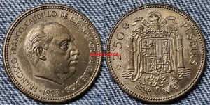 ESTADO ESPAÑOL FRANCO. AUTENTICA MONEDA de 2,50 PESETAS 1953*1970. Peso 6,95 gr. - Imagen 1 de 2