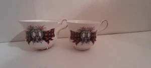 MacLean Clan Tea Cups Pair Of Royal Grafton Fine Bone - Picture 1 of 5