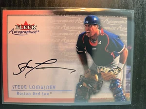 2001 Fleer Showcase Autographics Steve Lomasney Auto Boston Red Sox - Picture 1 of 2