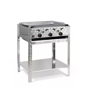 Gasbräter stationär Gasgrill 3-flammig 11kW Edelstahl-Brenner Grill BBQ Neu P3ST - Bild 1 von 5