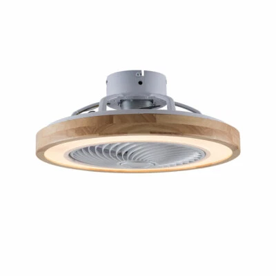 20" Modern Flush Mount Ceiling Fan Light LED Dimmable Chandelier Lamp W/ Remote - Image 1 of 4