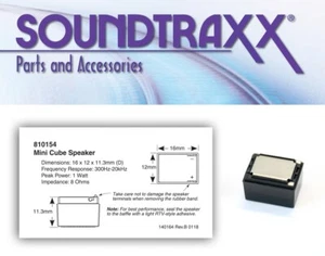 Soundtraxx 810154 - Mini Cube Speaker/Baffle for N or HO Scale DCC / SOUND - Picture 1 of 2