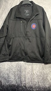 Vintage Antigua Black Fleece Line Water Resist Jacket Cubs Logo XXL Men’s Taiwan - Picture 1 of 13