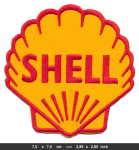 SHELL Patch Embroidered Sew Iron Motorbikes Cars Motor Oil Motorsports Racing v2