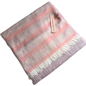 AQUA Pink, White, & Purple Striped Sparkle Scarf, Fringe Details, NWT! - Picture 1 of 2