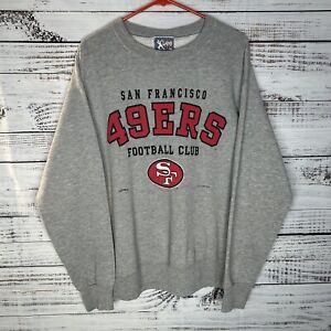 Vintage San Francisco 49ers Spellout Graphic Pullover Crewneck Sweatshirt Medium