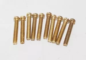 Meccano 25mm Long Slotted Cheesehead Brass Bolts x 10 (111h) - Picture 1 of 1