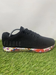 NOBULL Black Daisy Floral Trainer Low Top Sneakers Lifting Shoes Women's Sz. 9.5 - Picture 1 of 8