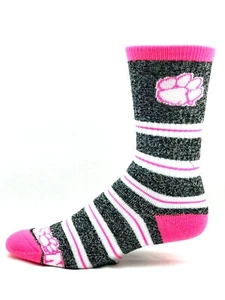 Calcetines Clemson Tigers Rosa Rayas Gris Brezo y Rosa Melange - Imagen 1 de 2