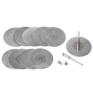 10Pcs 40mm Diamond Rotary Saw Blades Grinding Cut-off Disc Wheels Shank 1/8" - Picture 1 of 24