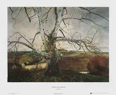 Paisaje de Pensilvania, 1941 por Andrew Wyeth impresión artística Lafayette sicómoro 25x30 Foto 1 de 4