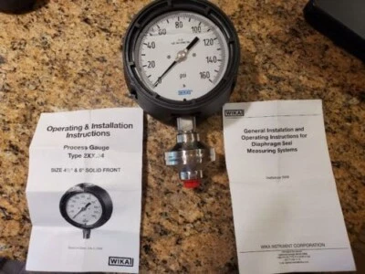 WIKA M933.D1 Process Pressure Gauge 316SS 160PSI 1/2NPTF SS,SS-2,SS,KN2,SF - Image 1 of 4