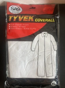 SAS Safety Corp Tyvek Coverall Full Zipper Front Elastic Wrist XL ISO 9001:2008 - Picture 1 of 4