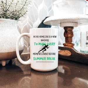 Inspiradora taza de cuenta regresiva para vacaciones de verano 100 días para hacer que cada momento cuente - Imagen 1 de 6