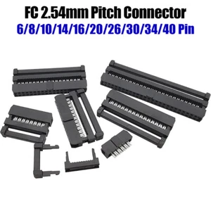 FC 2.54mm Pitch 6-40 Pin IDC Socket Double Row Female Header Cable Connector - Picture 1 of 19