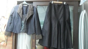 LINEA RAFFAELLI MOTHER OF THE BRIDE 3 PIECE SKIRT SUIT SIZE 44 - Picture 1 of 9