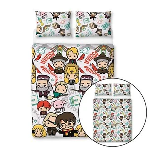 Harry Potter Set Copripiumino Doppio Kawaii Scena Bambini Lenzuola Reversibili - Foto 1 di 5
