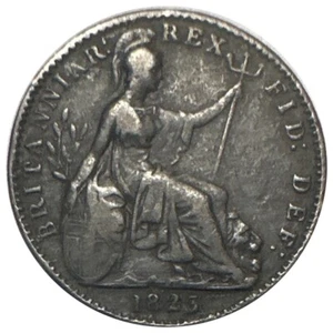 1823 Great Britain George IV Farthing - Nice Original - Dark Color - Picture 1 of 4