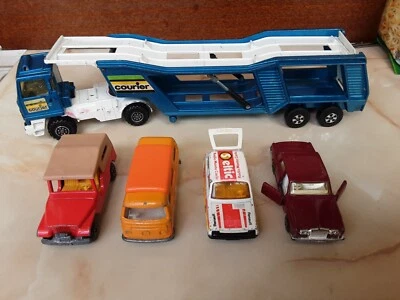 Matchbox Lesney Super Kings Bedford K-3 K-10 and 4 cars Superfast - Image 1 of 4