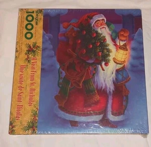 Rompecabezas Springbok A Visit From St. Nicholas 1000 piezas nuevo en caja Santa Claus - Imagen 1 de 4