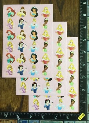 PRINCESA ARIEL CENICIENTA JAZMÍN Y MÁS, PACK 3 HOJAS HERMOSA PEGATINA #STAR3 Foto 1 de 2