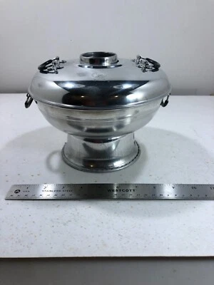 Тайская суповая чаша Tom Yum сервировочная алюминиевая голубиная совершенно популярная винтажная сковорода 8 дюймов - Изображение 1 из 4