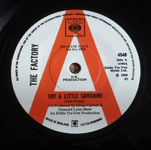 THE FACTORY - Try A Little Sunshine - Psych classic - REPRO - Hear both sides - Picture 1 of 2