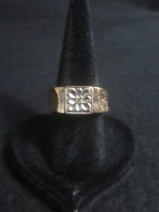 10K Yellow White Gold Diamond Ring Size 6.25 Signed 969 JTC Vtg ZALES 4.1 grams - Picture 1 of 16