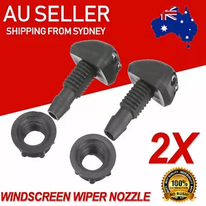2pcs Car Windscreen Washer Wiper Nozzle Front Window Spray Jet Nozzles Universal - Picture 1 of 9
