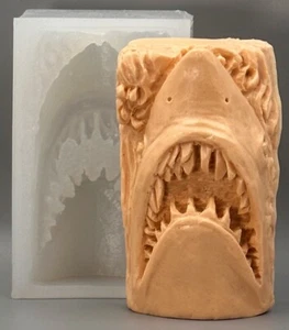 SHARK SILICONE MOLD for soap making resin plaster clay gypsum WAX JAWS - Picture 1 of 12