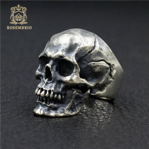 Men'S Skull Ring Gothic 316L Stainless Steel Skeleton Biker Punk Jewelry