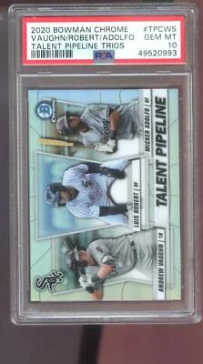 2020 Bowman Chrome Talent Pipeline Luis Robert Andrew Vaugn Micker Adolfo PSA 10 - Image 1 of 2