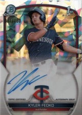 2023 Bowman Chrome Prospect Atomic Refractor #CPA-KF Kyler Fedko Auto 067/100