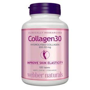 Webber Natural Hydrolysed Collagen30 120 Tablets 833mg Improve Skin Elasticity - Bild 1 von 1