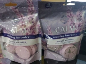 2pks. Calm Soothing Lavender Shower Steamers 7.2 oz - Picture 1 of 2