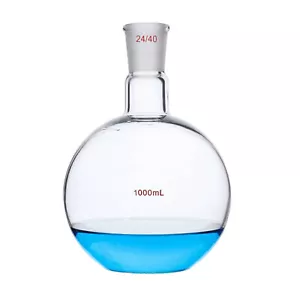 1000ml,1-Neck,24/40,Flat Bottom Glass Flask,Single Neck,1L,lab Boiling Vessel - Picture 1 of 5