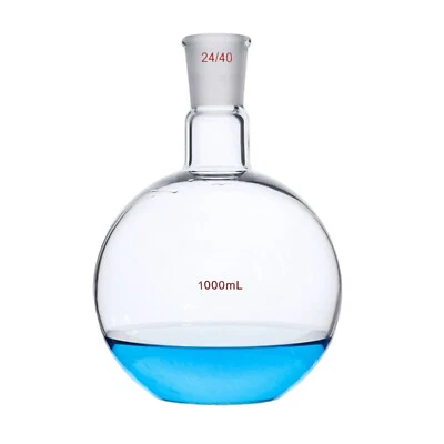 1000ml,1-Neck,24/40,Flat Bottom Glass Flask,Single Neck,1L,lab Boiling Vessel - Image 1 of 4