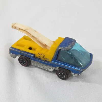 Hot Wheels Redlines Heavyweights Blue Tow Truck Hong Kong 1969 Vintage - Yellow - Image 1 of 4