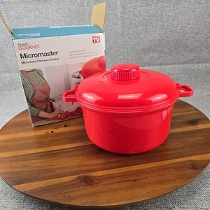 NUOVO Pratico gourmet micro-master POP Pentola a Pressione per Microonde Rosso - Foto 1 di 10