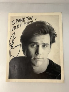 Jim Carrey Signed 8x10 Photo SPANK YOU VERY MUCH Autograph - Picture 1 of 4