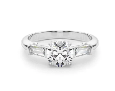 950 Platinum IGI Certified Lab Grown Diamond Engagement Ring 1.50 Ct Round Cut - Image 1 of 4