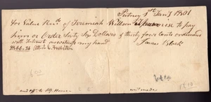 US EMBOSSED REVENUE RM 228-PROMISSOR NOTE-PUTNEY, VINTAGE - DATATO GENNAIO 1/1801 - Foto 1 di 3