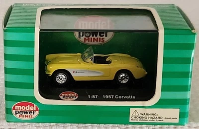 1957 Chevy Corvette Yellow 1:87 HO Diecast Free Shipping! - Image 1 of 2